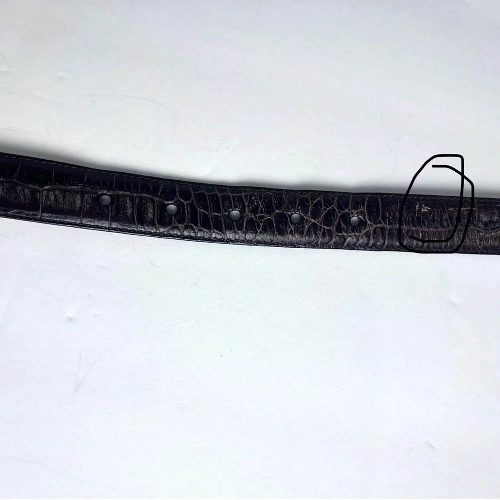 Lauren Ralph Lauren Black & Brown Reversible Belt with Rotating Buckle